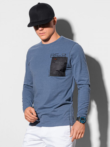 Marškinėliai ilgomis rankovėmis L130 (tamsiai mėlyni) Adam