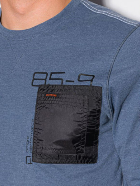 Marškinėliai ilgomis rankovėmis L130 (tamsiai mėlyni) Adam