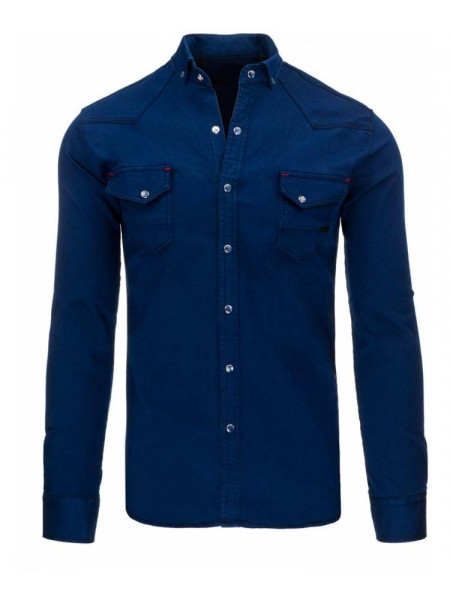 Vyriški marškiniai Jaanvi (tamsiai mėlyni)